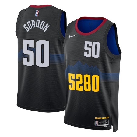 Män Denver Nuggets Tröja Aaron Gordon Nike 2023-24 City Edition Svart Swingman